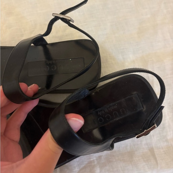 Vintage Gucci black rubber sandals Women’s 9.5 - Picture 2 of 11